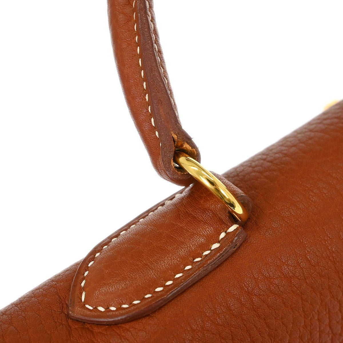 Hermes Kelly Handbag Brown Togo with Palladium Hardware