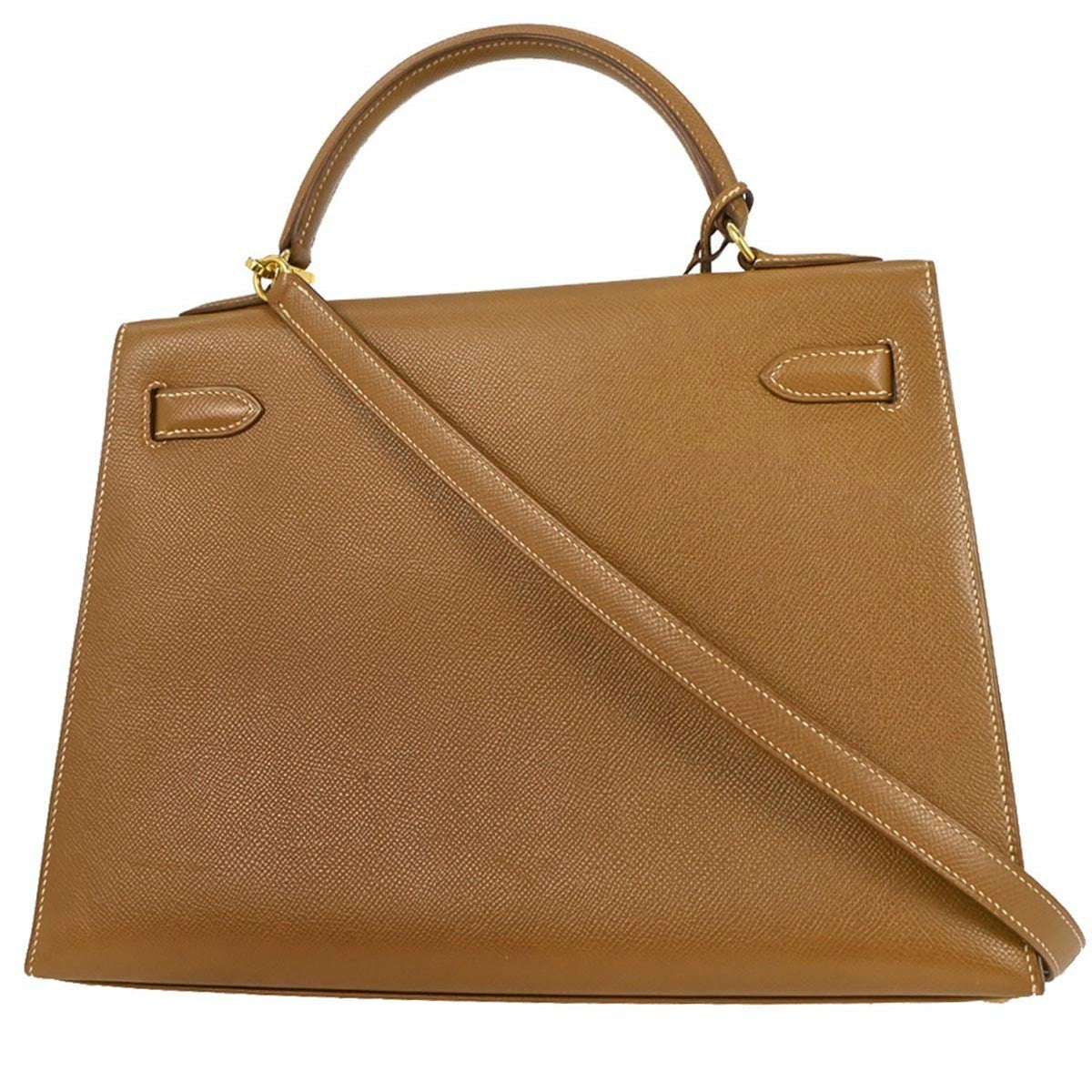 Hermes Kelly Handbag Calf leather with hardware gold