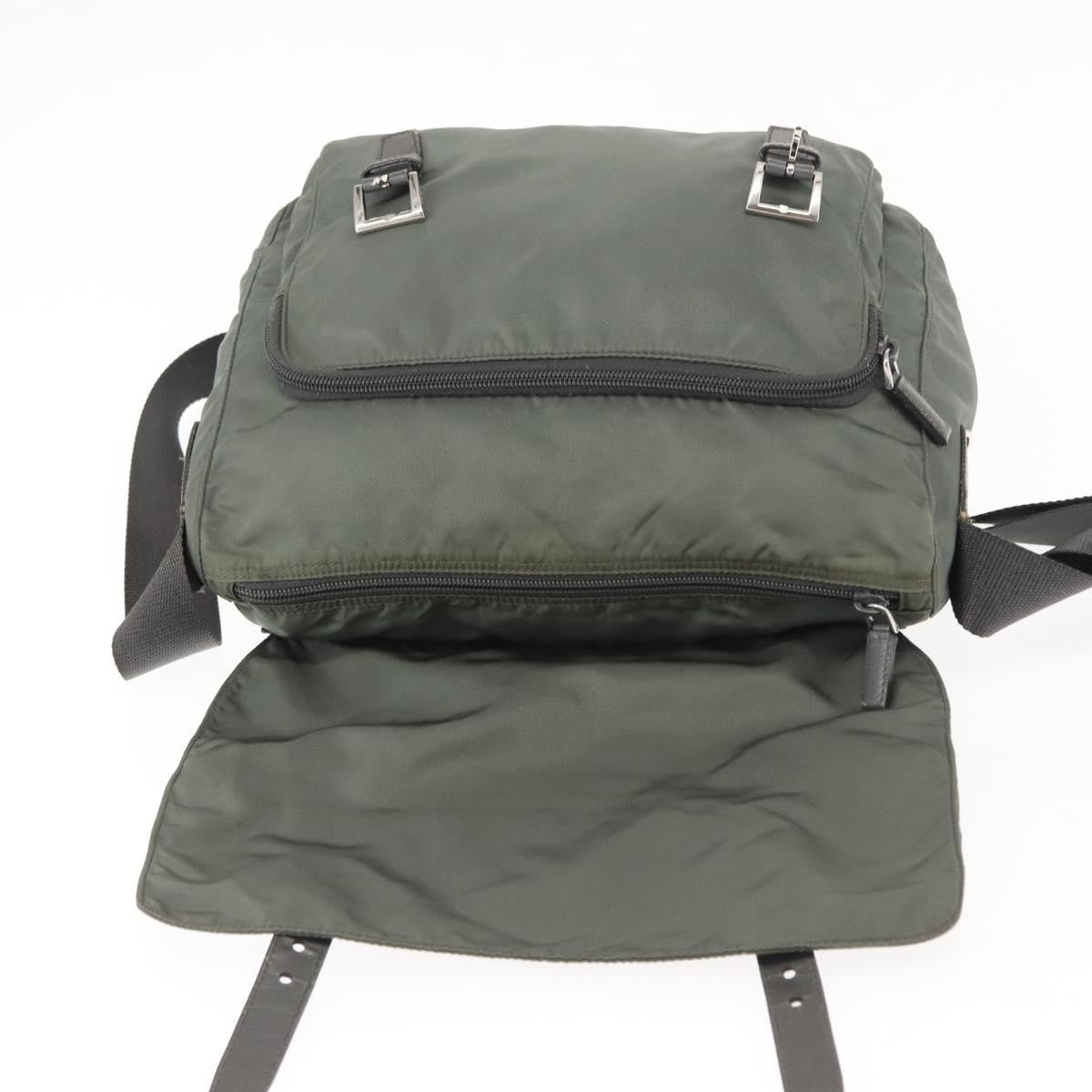 Prada Double Buckle Flap Messenger Bag Tessuto