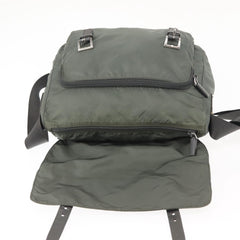 Prada Double Buckle Flap Messenger Bag Tessuto