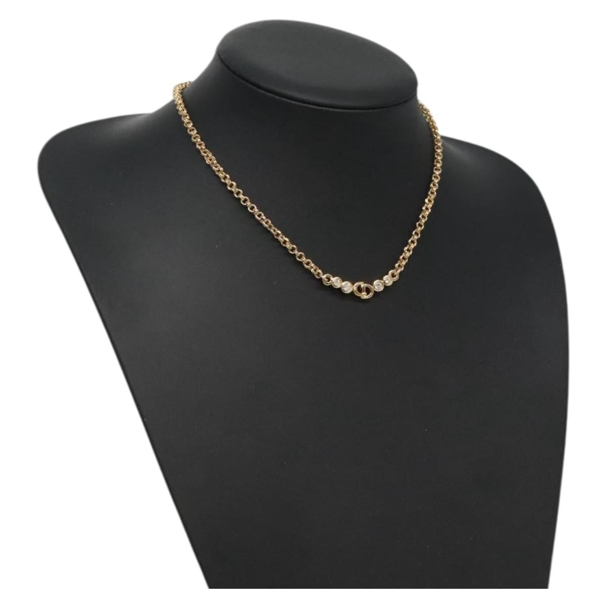Christian Dior CD Pendant Necklace Gold-plated