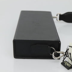 Fendi Logo Horizontal Box Crossbody Bag Leather