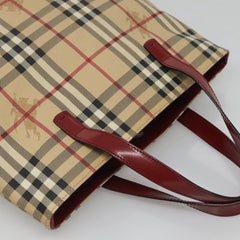 Burberry Nova Check Tote Canvas and Leather