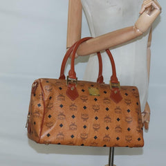 MCM Visetos Handbag Canvas and Leather