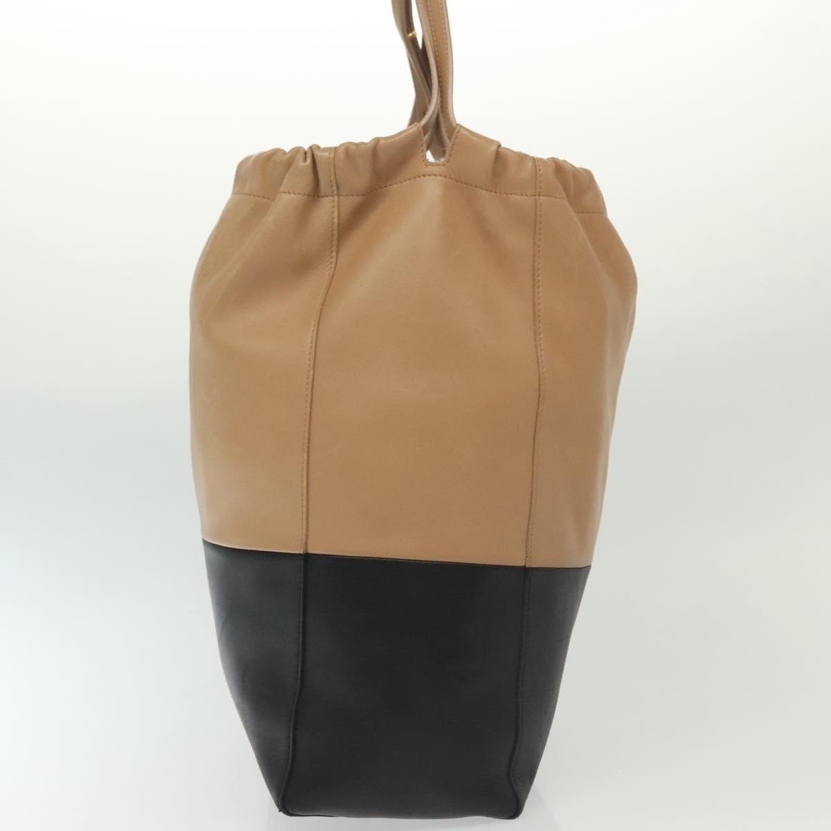 Celine Bicolor Drawstring Cabas Tote Leather