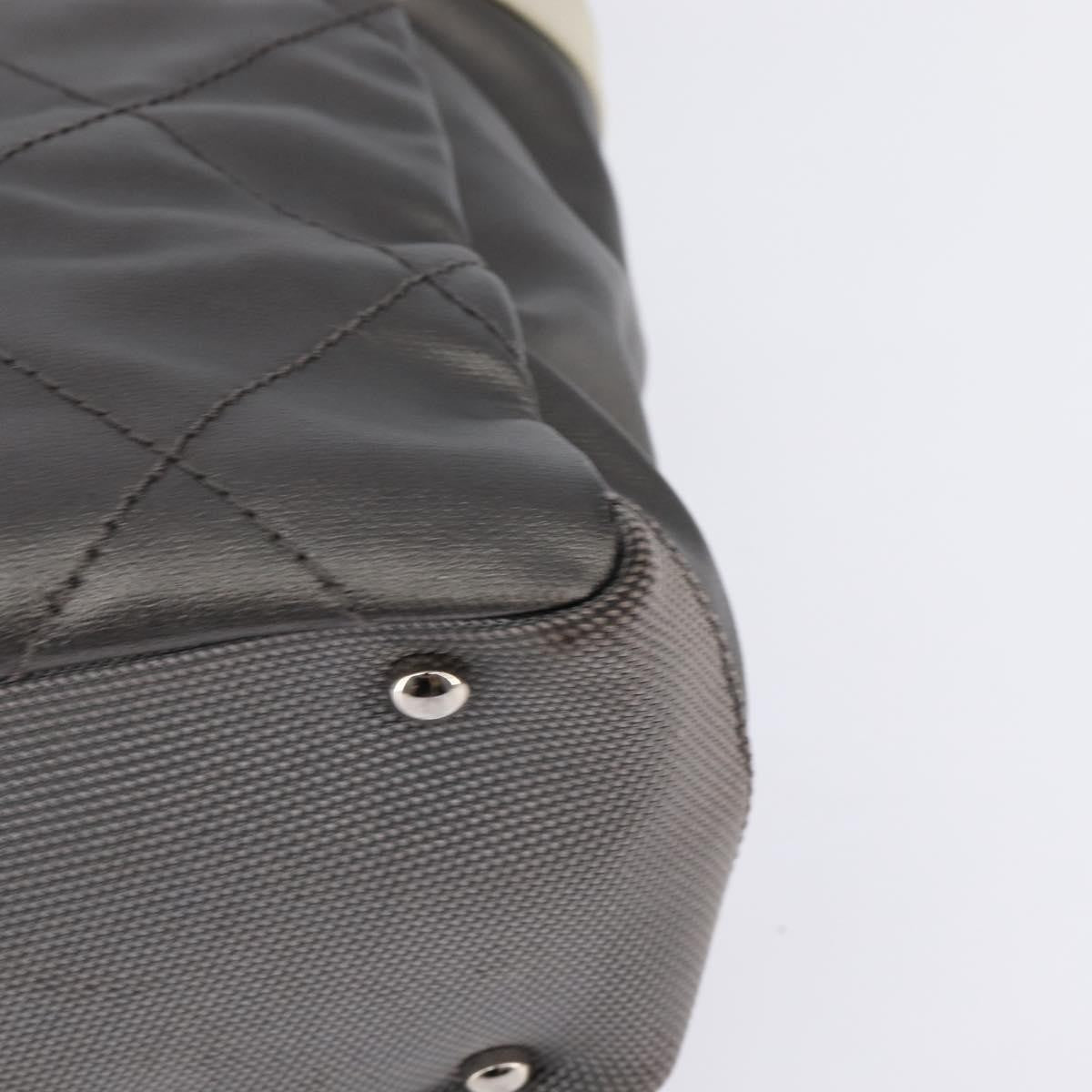 Chanel Biarritz Tote Quilted Coated Canvas