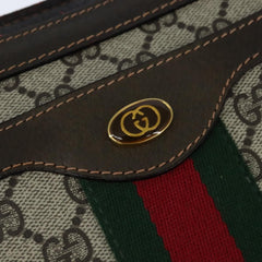 Gucci Ophidia Zip Shoulder Bag GG Coated Canvas