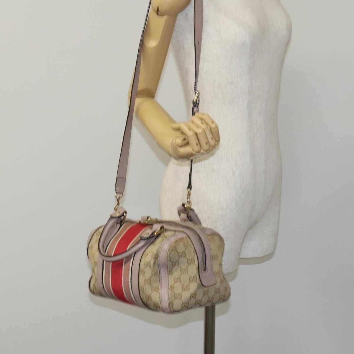 Gucci Vintage Web Boston Bag GG Canvas