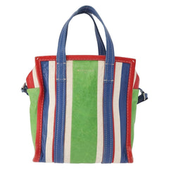Balenciaga Bazar Convertible Tote Striped Leather