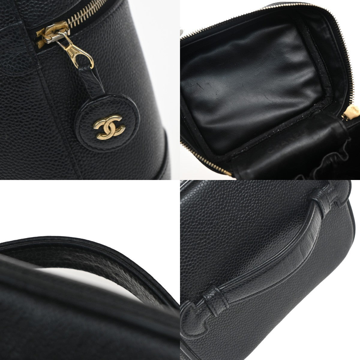 Chanel Vintage Timeless Cosmetic Case Caviar