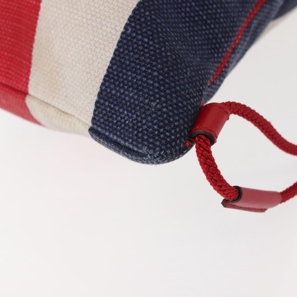 Gucci Logo Drawstring Backpack Striped Canvas