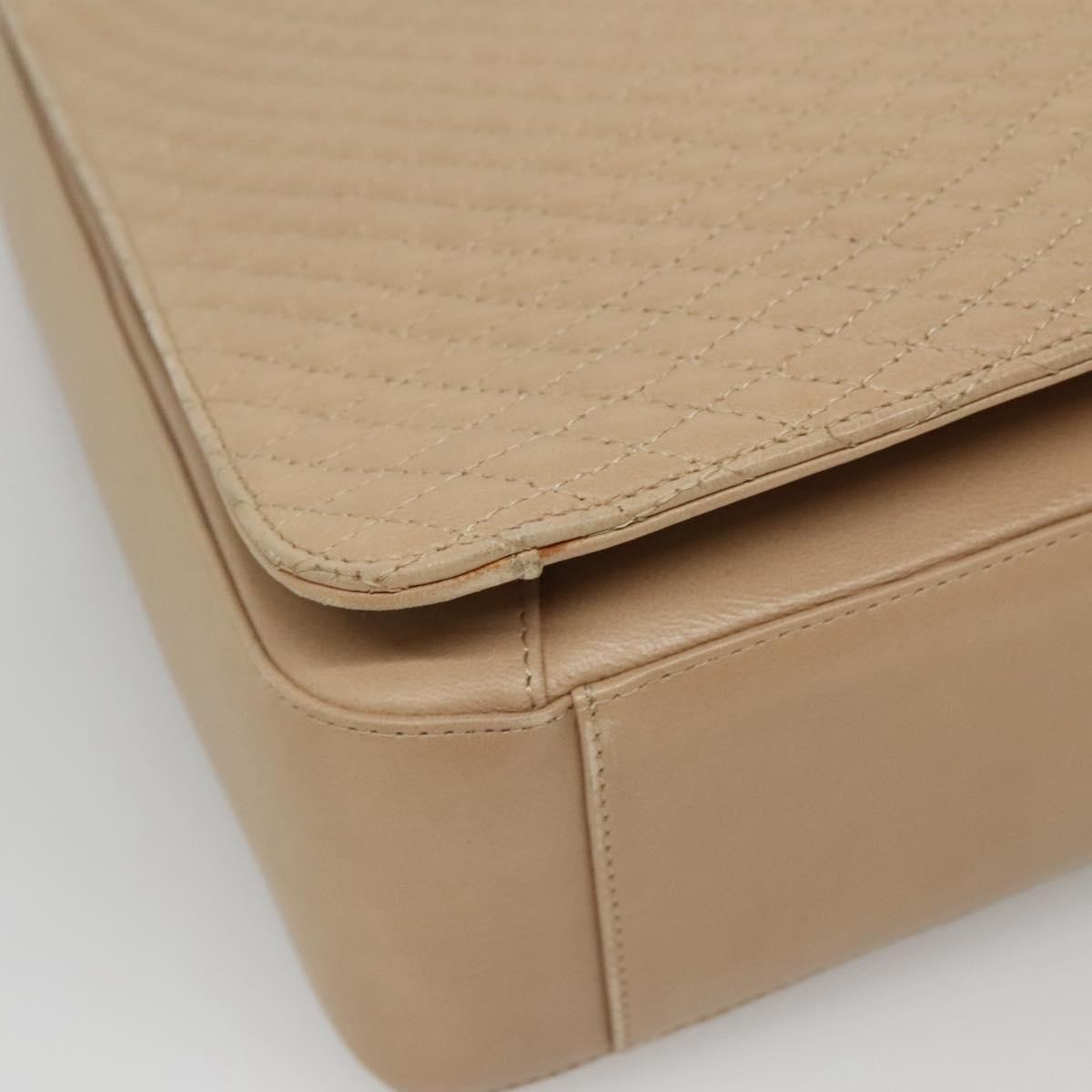 Bally Vintage Chain Shoulder Bag Quilted Leather