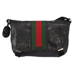 Gucci 500 Web Double Buckle Messenger Bag GG Imprime