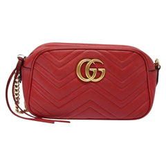 Gucci GG Marmont Triple Zip Chain Bag Matelasse Leather
