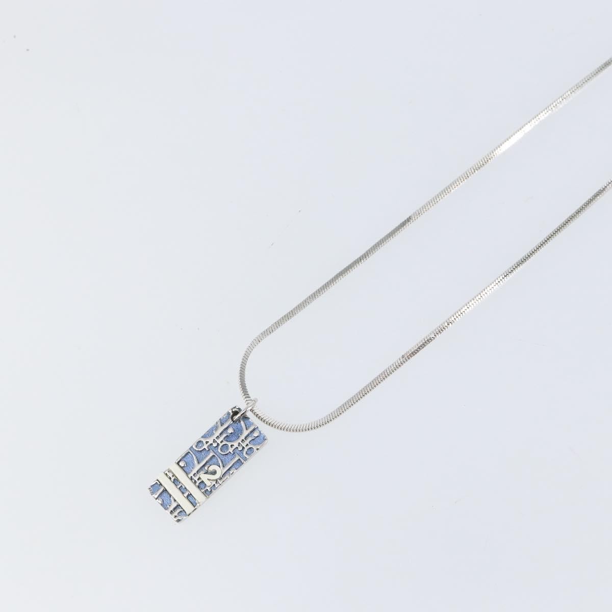 Christian Dior Trotter Motif Necklace Engraved Metal