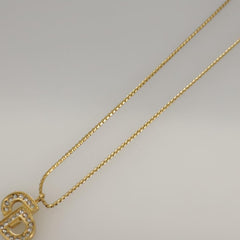 Christian Dior CD Pendant Necklace Gold-plated