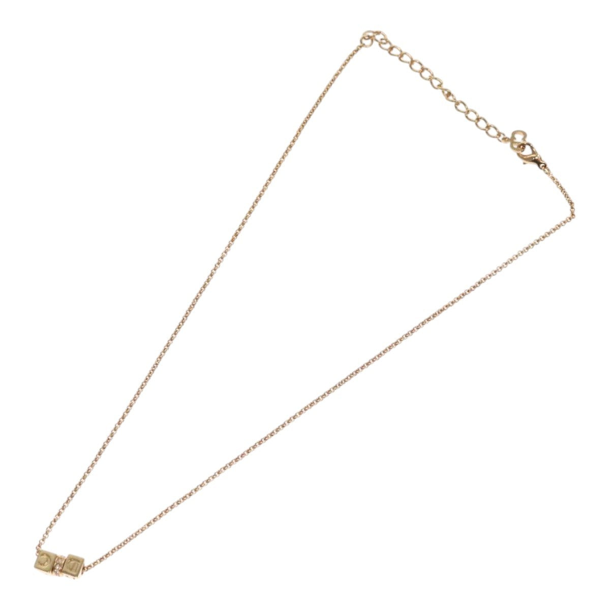 Christian Dior CD Pendant Necklace Metal