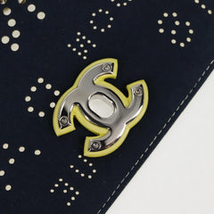 Chanel Logo Eyelets Flap Bag Perforated Calfskin