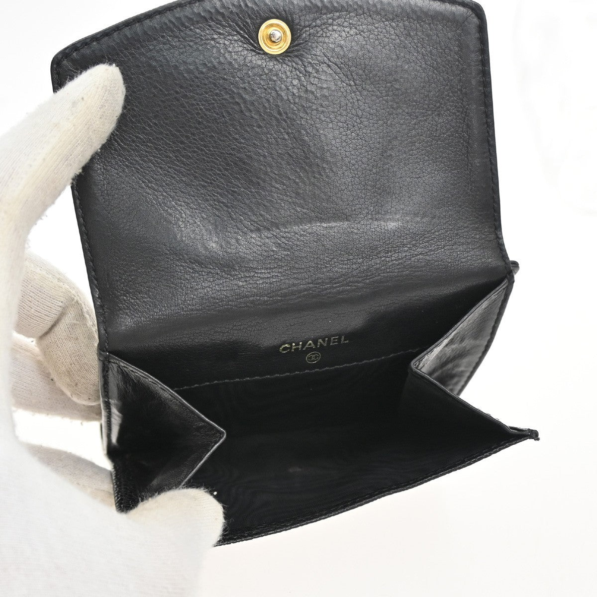 Chanel Timeless Trifold Wallet Leather