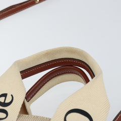 Chloe Woody Convertible Tote Canvas with Leather