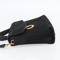 Celine Circle Logo Shoulder Bag Leather