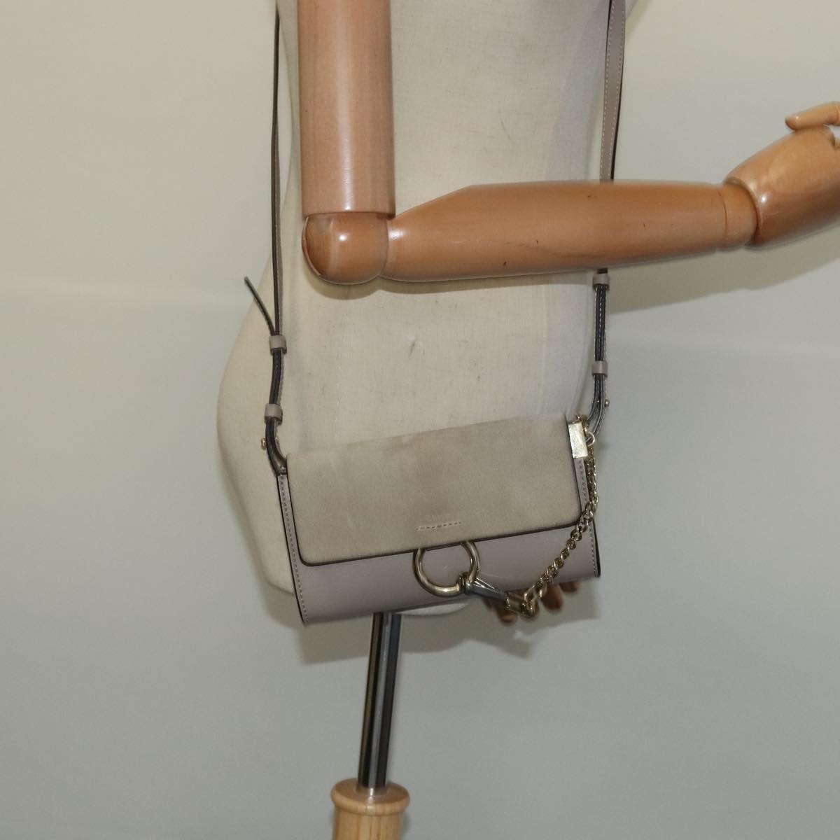 Chloe Faye Shoulder Bag Leather and Suede