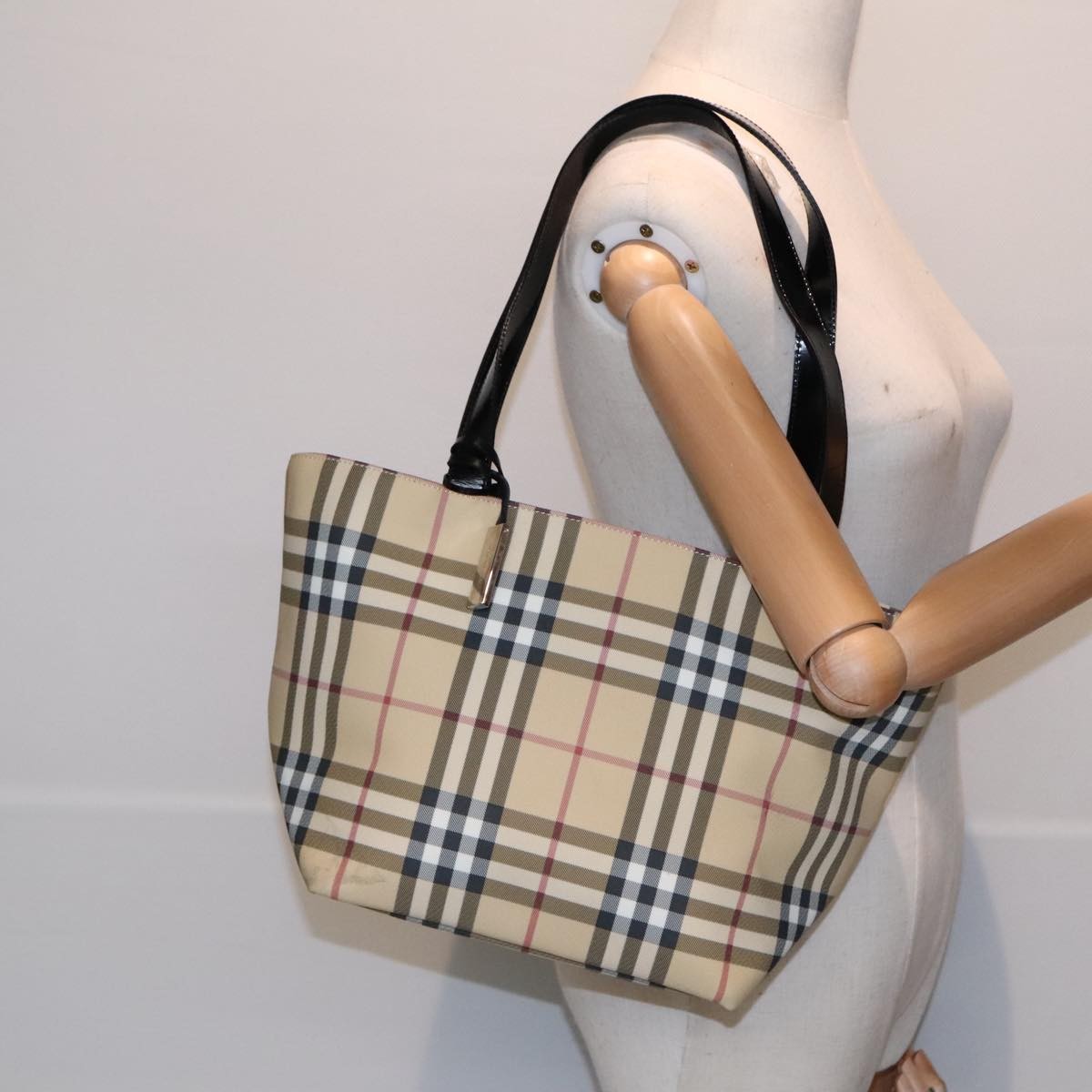 Burberry Nova Check Tote canvas check pattern