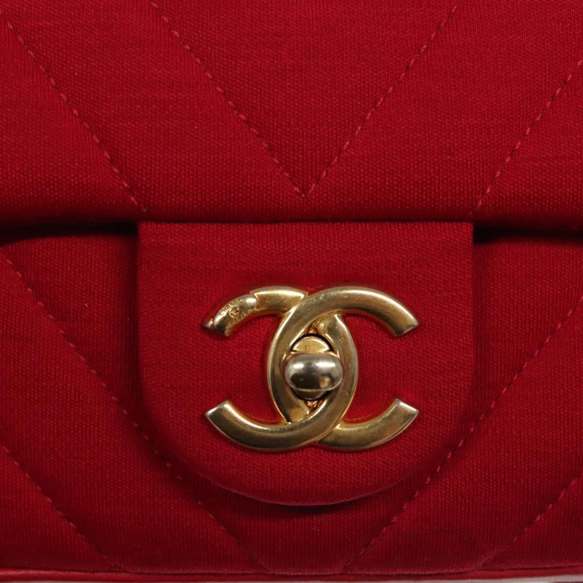 Chanel Classic Single Flap Bag Chevron Jersey