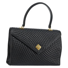 Bally Vintage Flap Handbag Quilted Leather