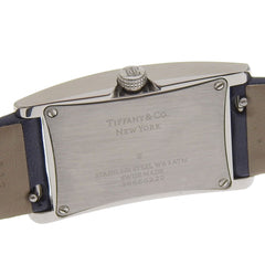 Tiffany & Co. East West 2-Hand Quartz Watch Stainless Steel and Leather