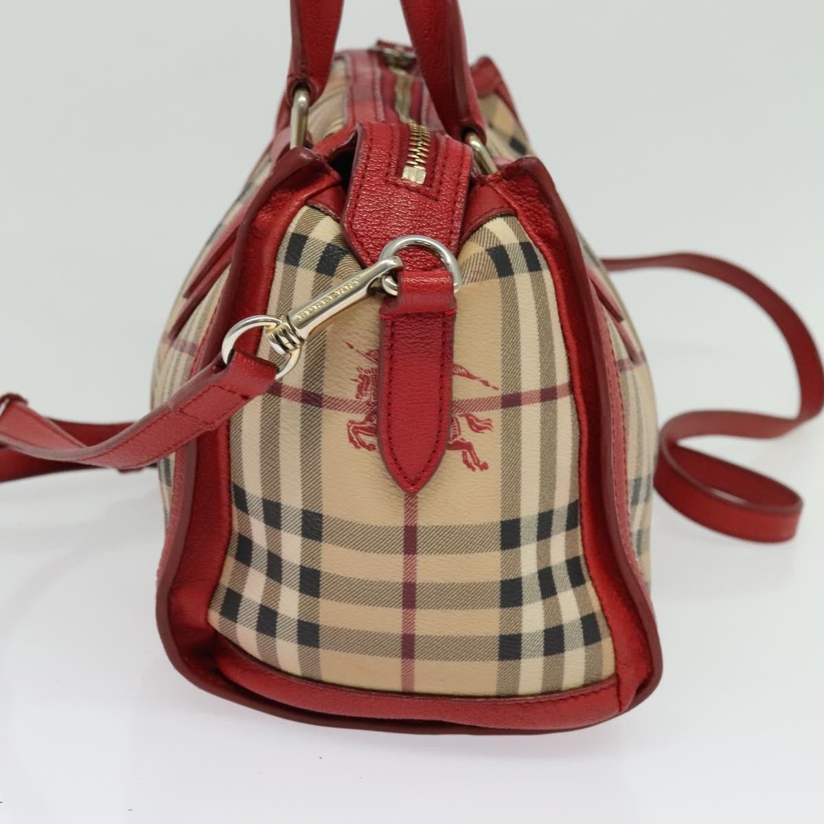 Burberry Pilgrim Satchel Haymarket Coated Canvas