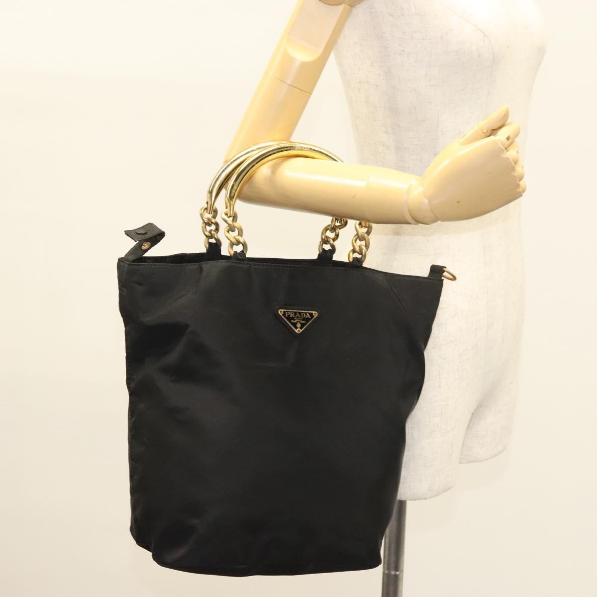Prada Metal Handles Tote Tessuto