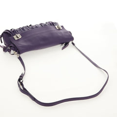 Prada Double Turn Lock Flap Bag Leather with Fringe
