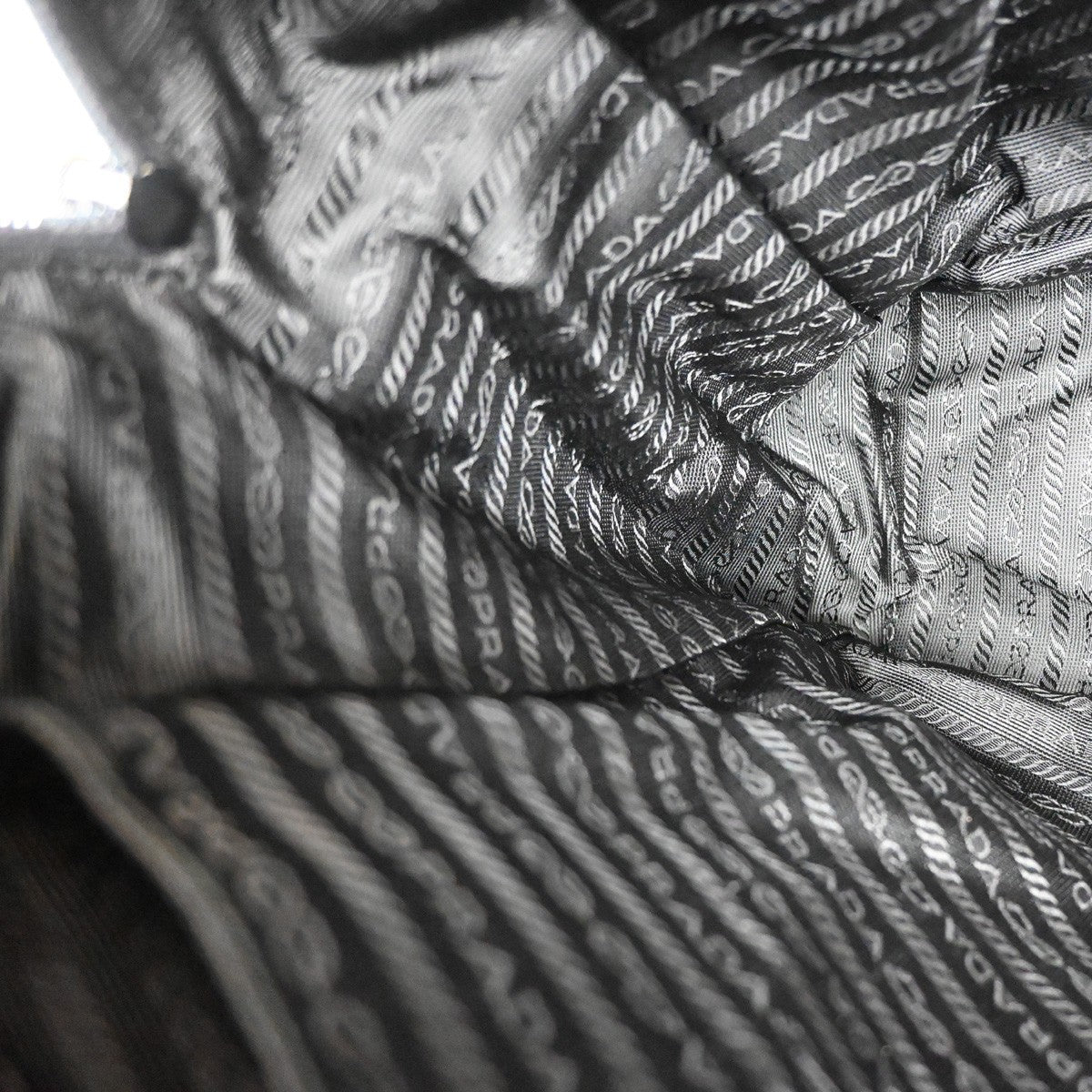 Prada Expandable Front Zip Boston Bag Tessuto