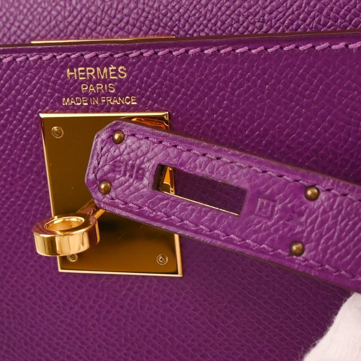 Hermes Kelly Anemone Epsom