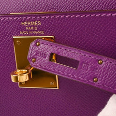 Hermes Kelly Anemone Epsom