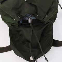 Prada Corsaire Backpack Embroidered Quilted Denim