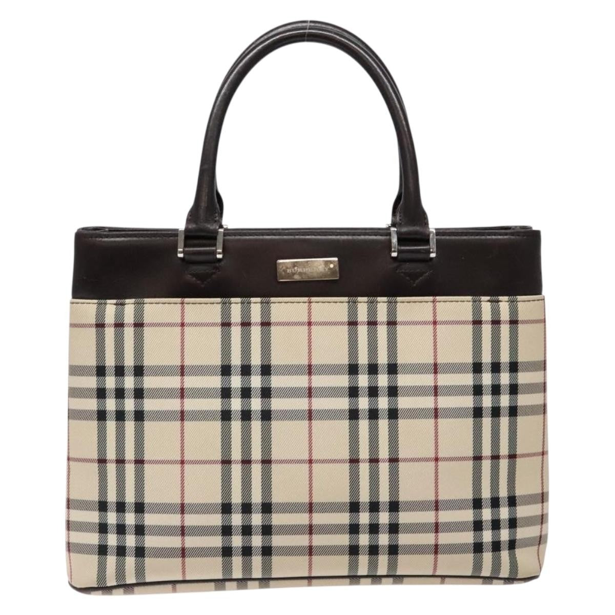 Burberry Nova Check Tote Canvas and Leather