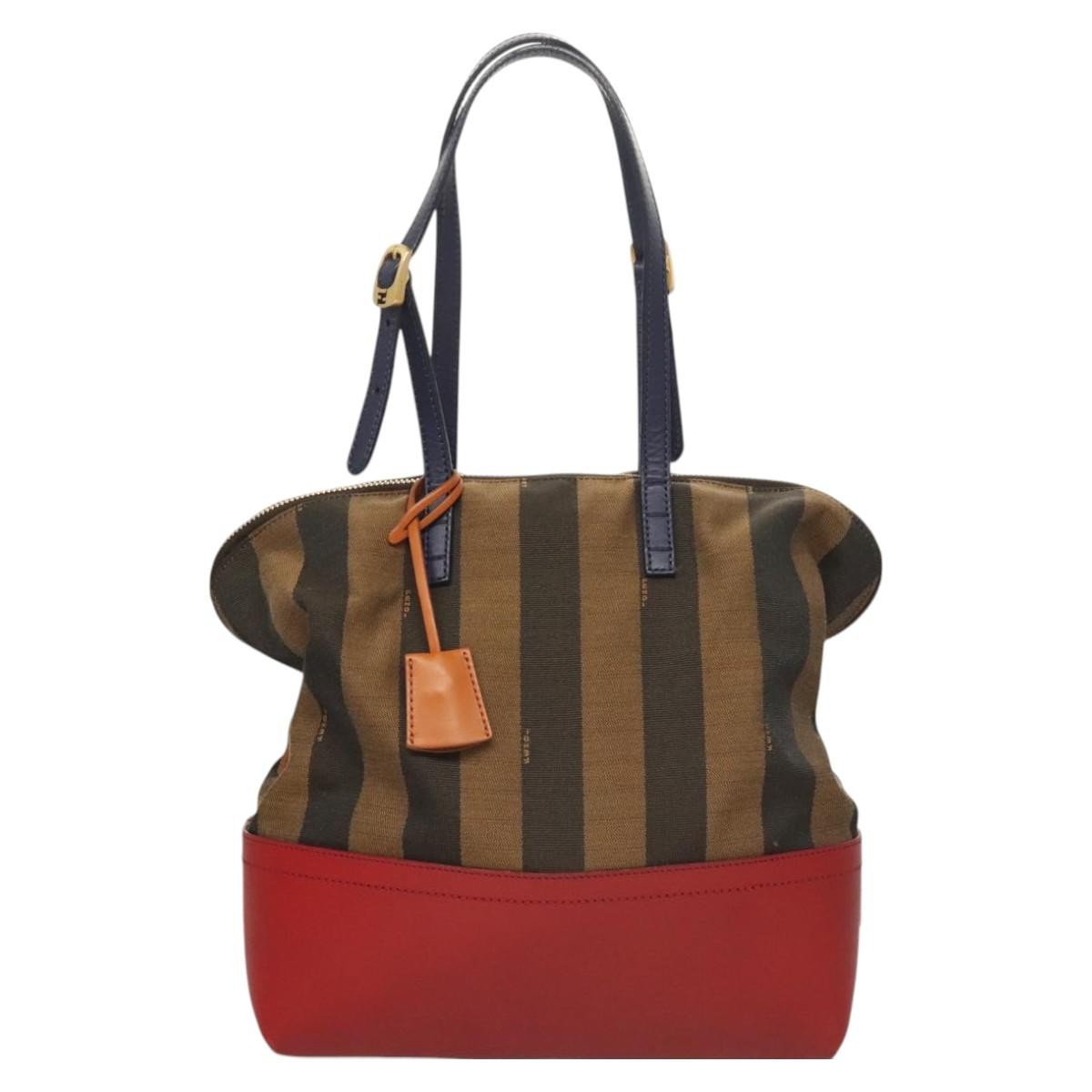 Fendi Pequin 2Bag Canvas and Leather