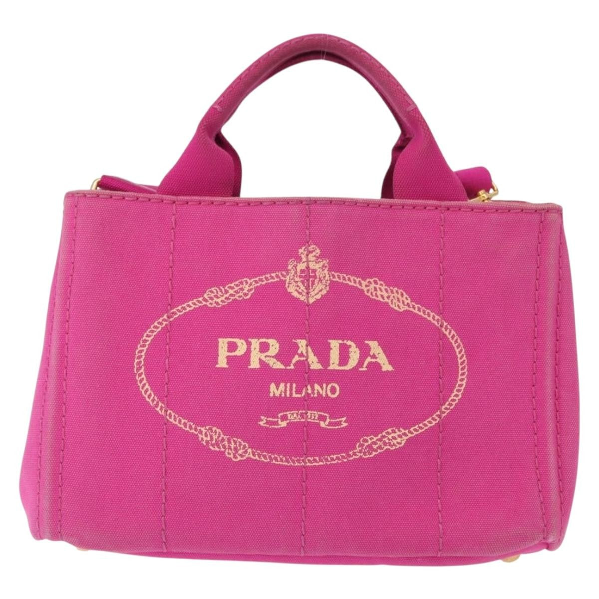 Prada Canapa Open Tote Canvas