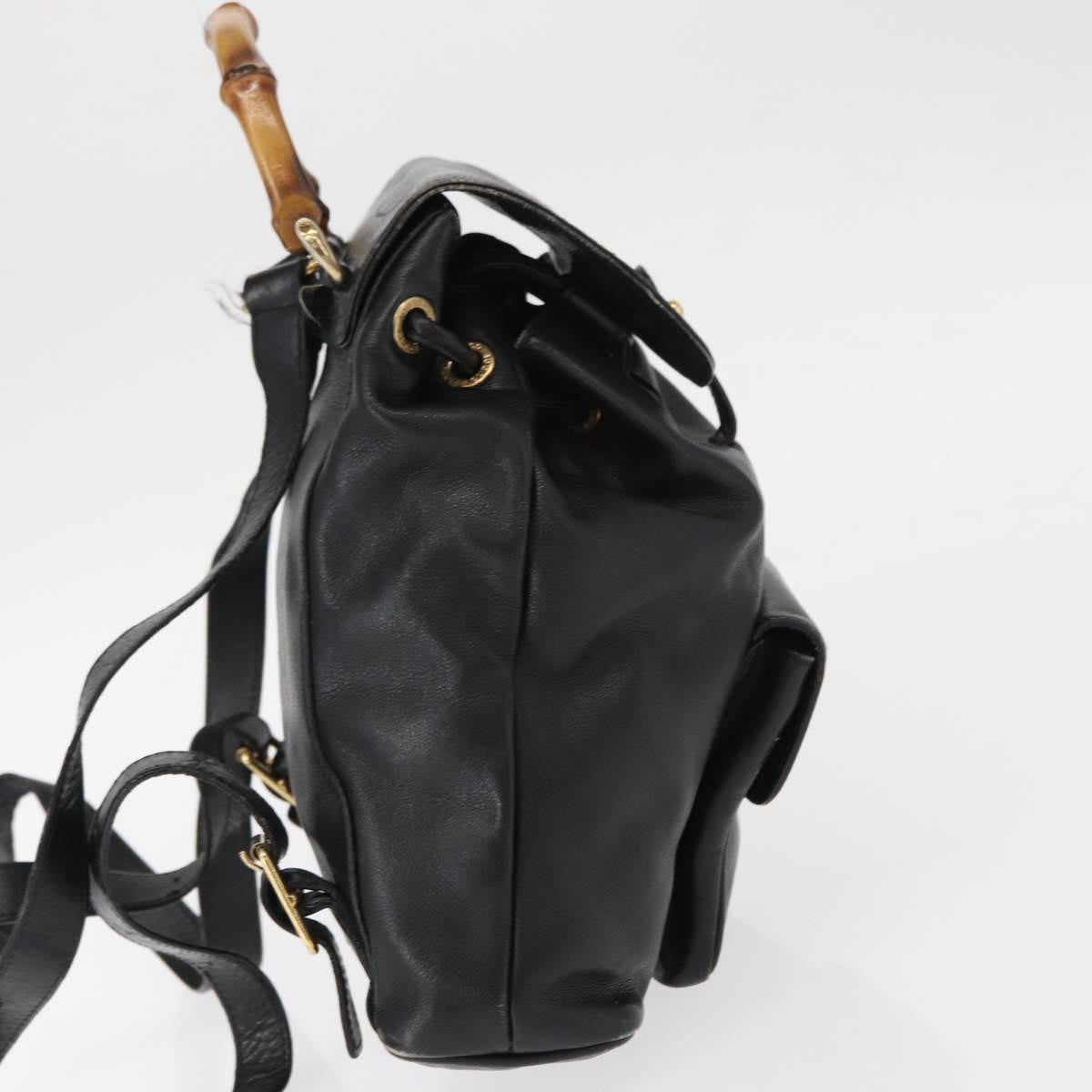 Gucci Vintage Bamboo Backpack Leather