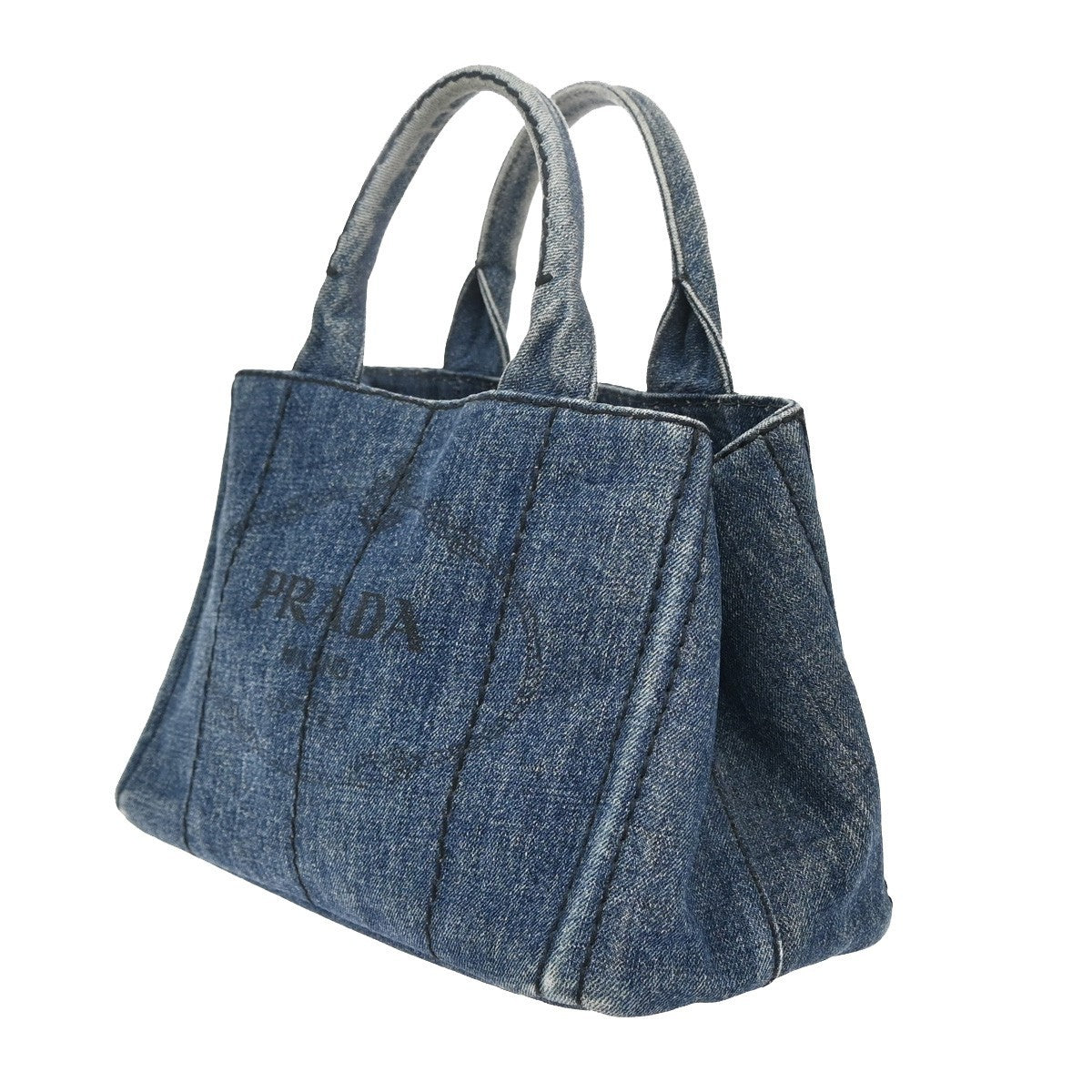 Prada Canapa Open Tote Denim