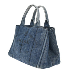 Prada Canapa Open Tote Denim