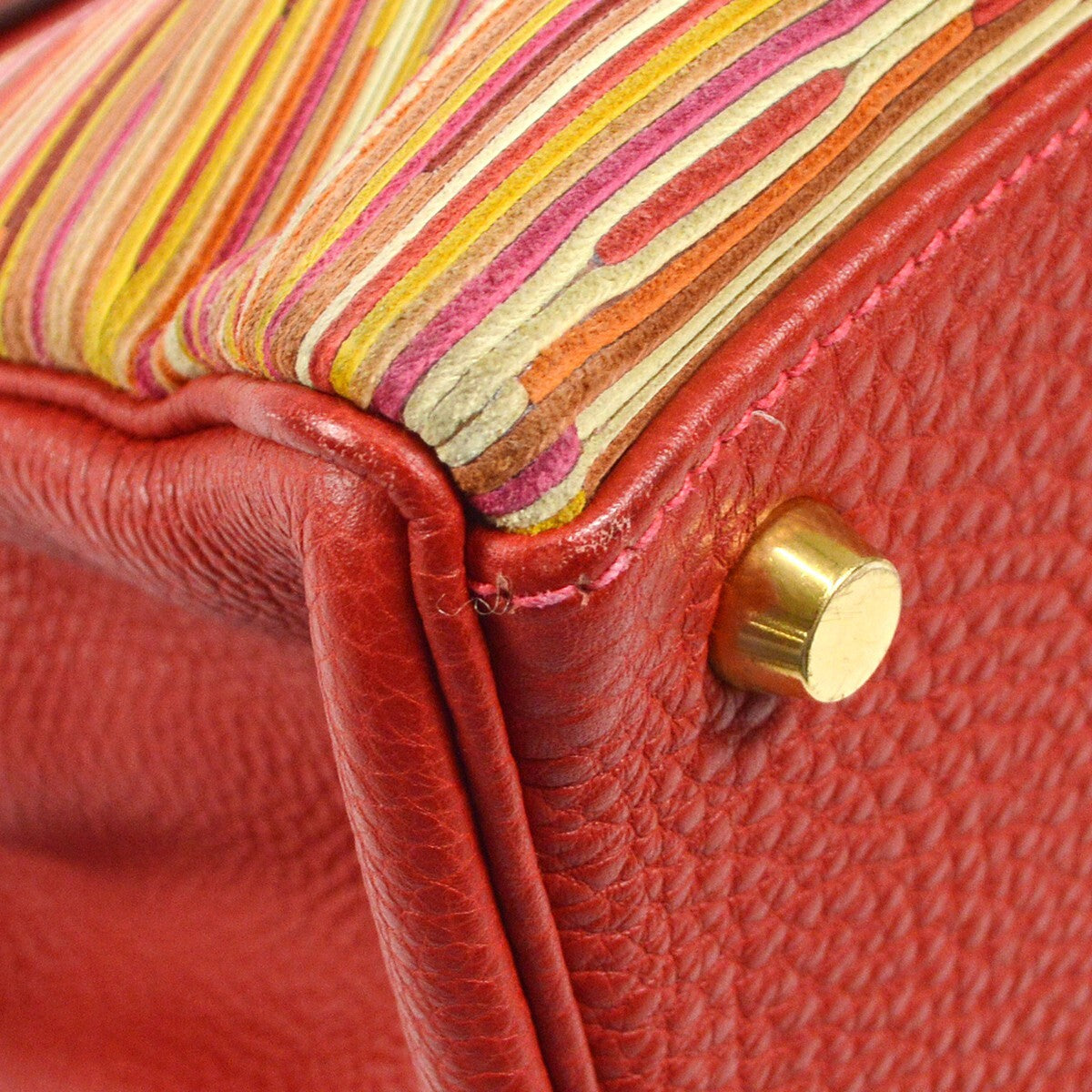 Hermes Kelly Handbag Vibrato and Togo with Palladium Hardware