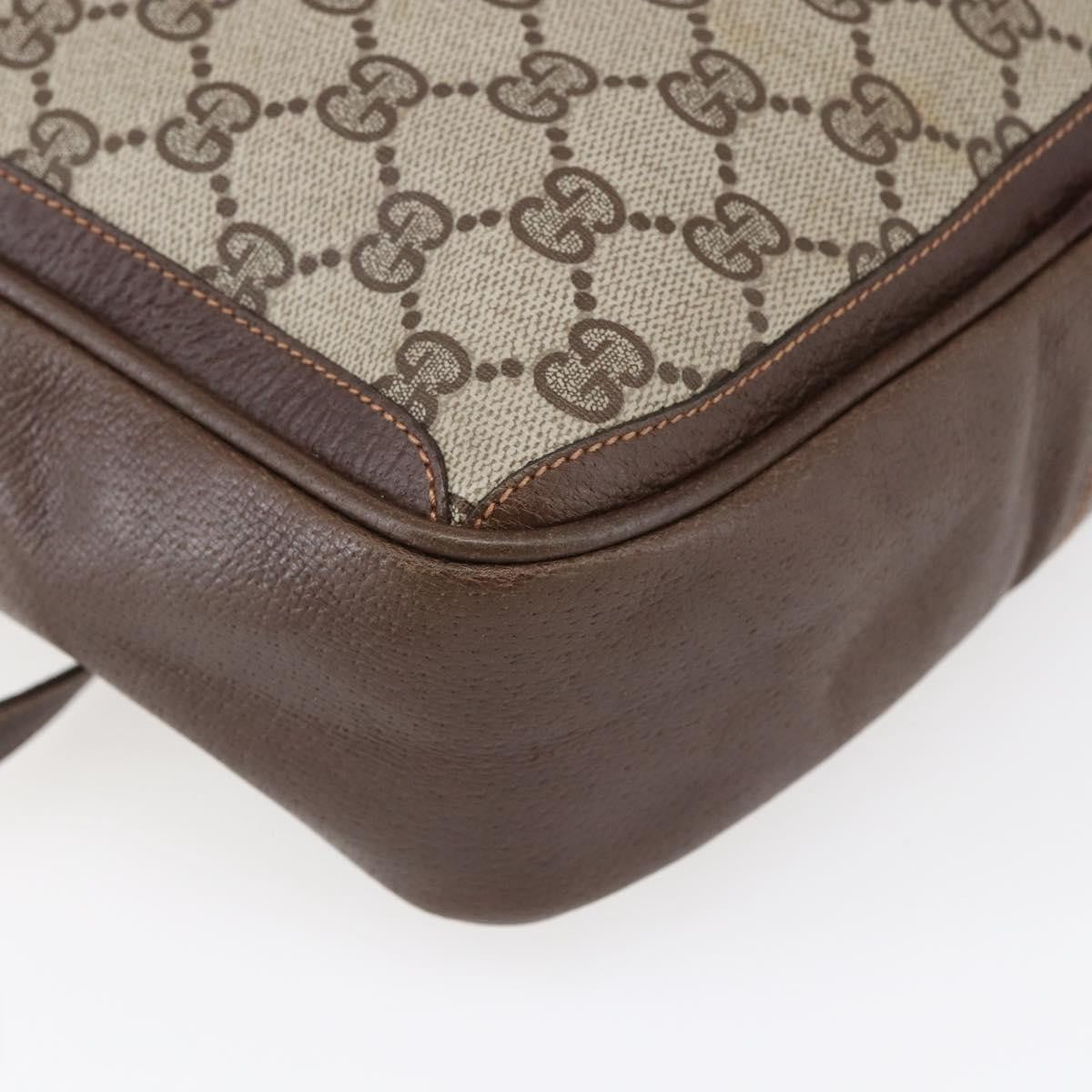 Gucci Front Pocket Messenger Bag GG Canvas with Leather