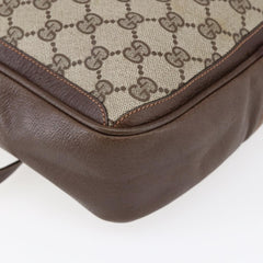 Gucci Front Pocket Messenger Bag GG Canvas with Leather