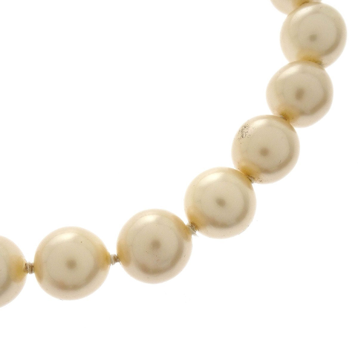 Chanel Chain Around Pearl Necklace Metal with Faux Pearls