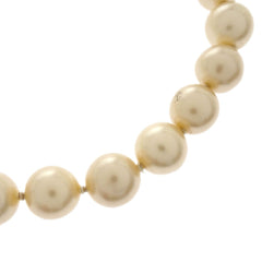 Chanel Chain Around Pearl Necklace Metal with Faux Pearls