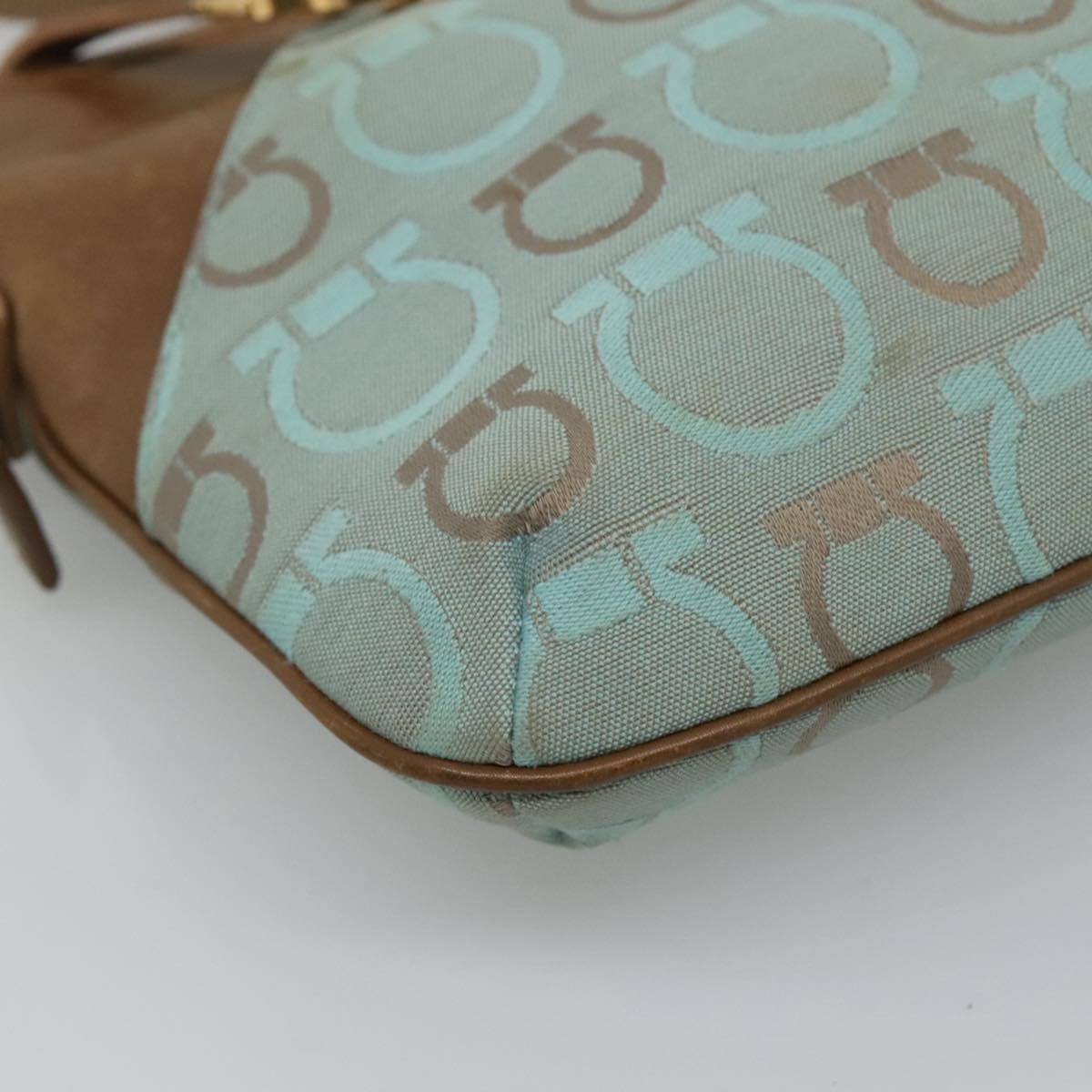 Salvatore Ferragamo Gancini Shoulder Bag Canvas