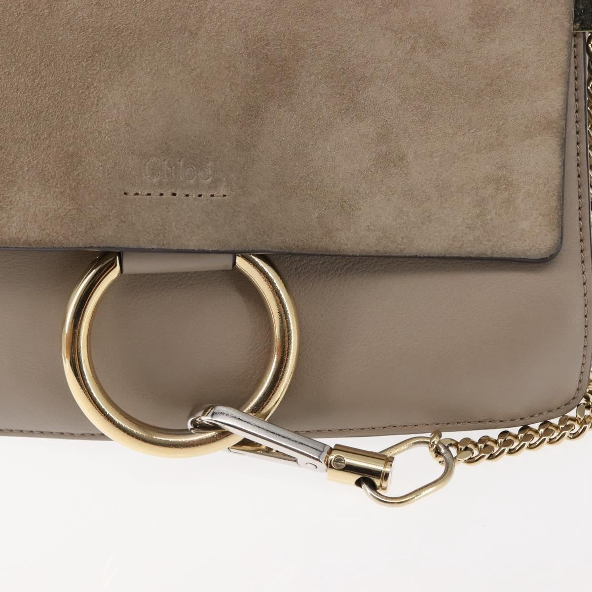 Chloe Faye Shoulder Bag Leather and Suede